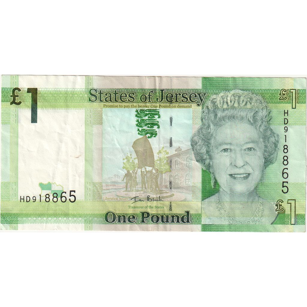 Jersey, 1 Pound, KM:32a, AU(55-58)