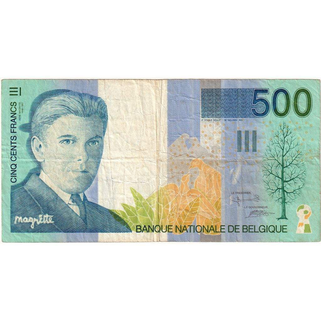 Belgia, 500 Francs, VF(20-25)