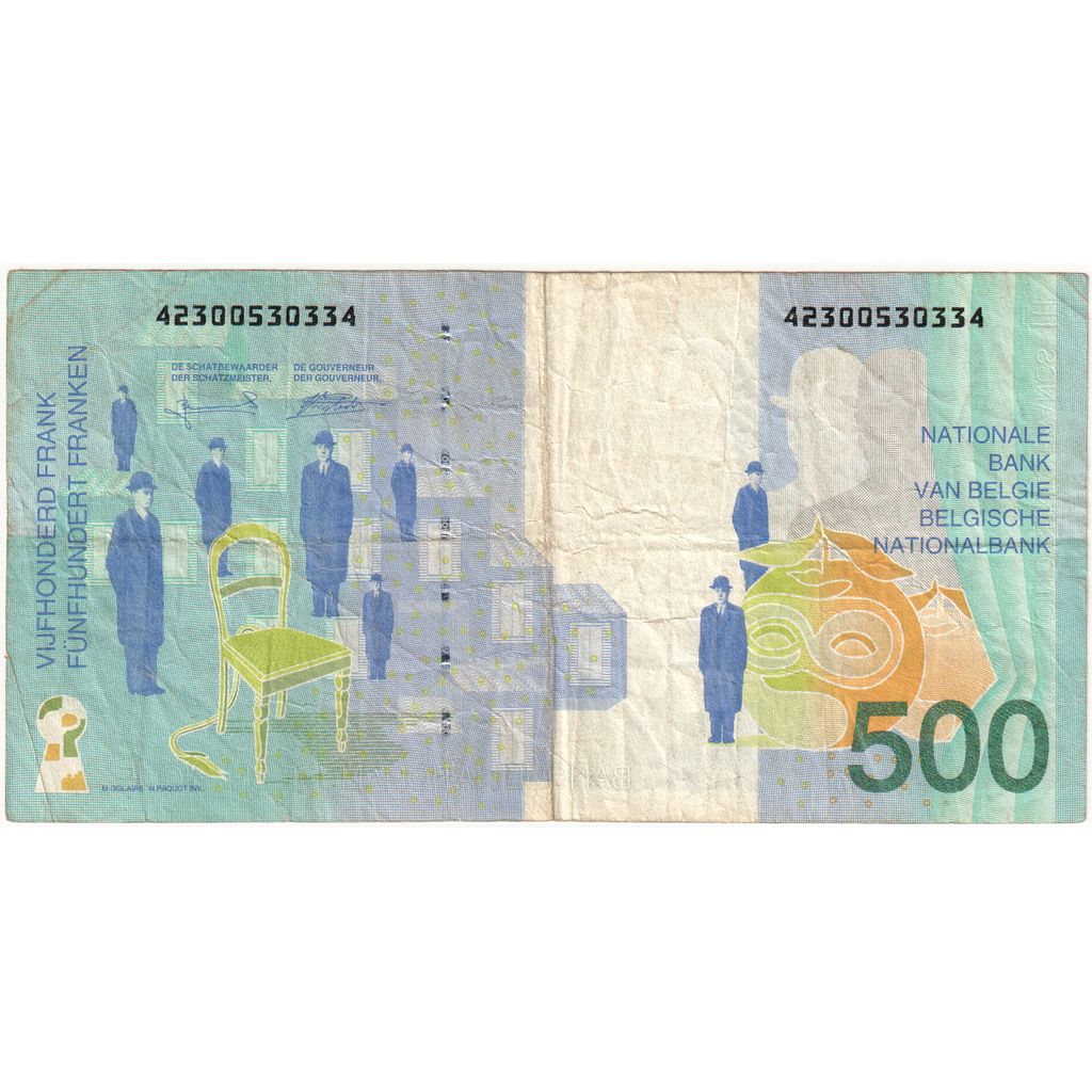 Belgia, 500 Francs, VF(20-25)