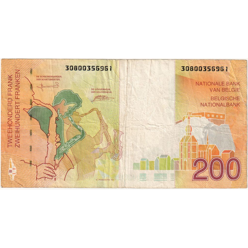 België, 200 Francs, TTB