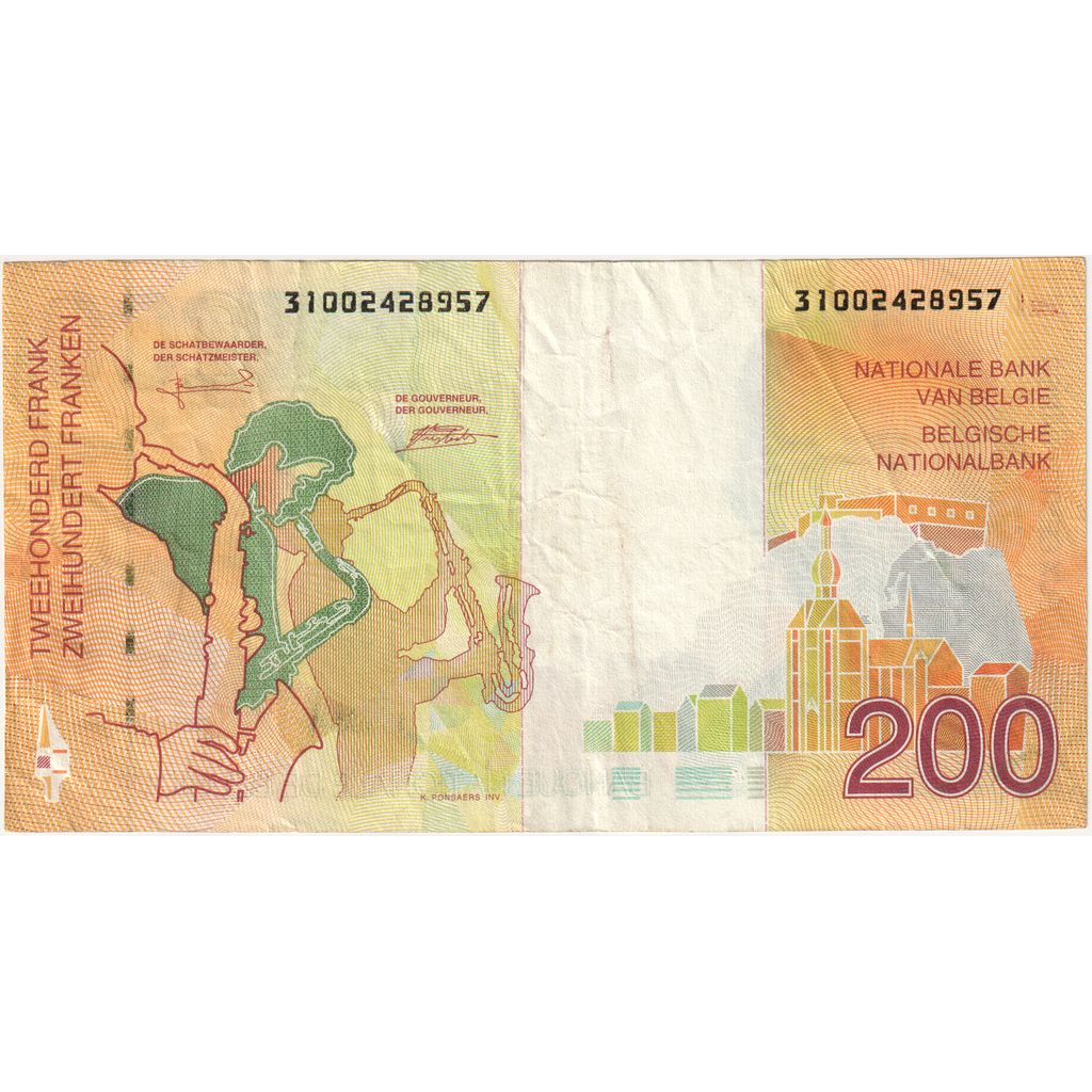 Belgien, 200 Francs, VZ