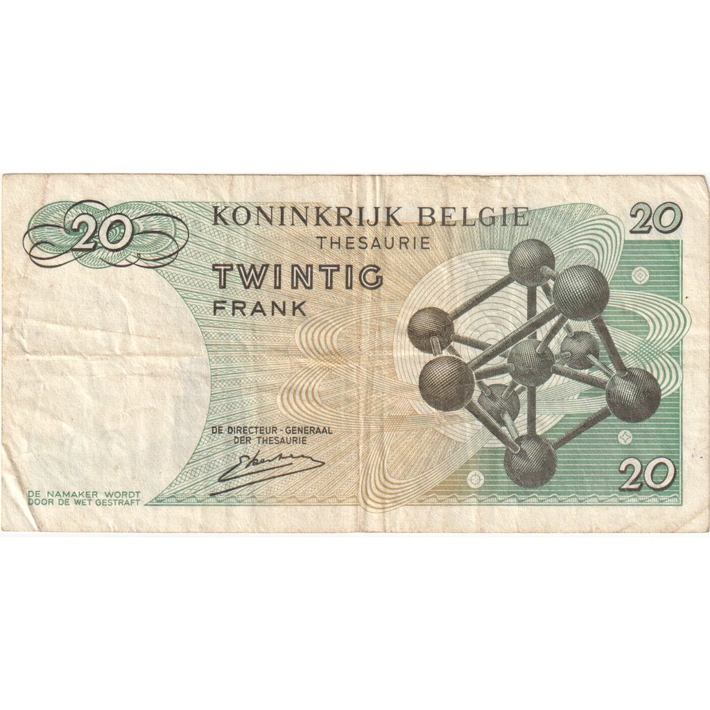 Belgique, 20 Francs, 1964-06-15, TTB