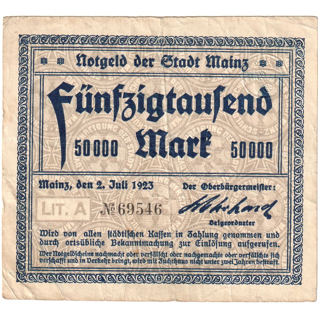 Alemanha, 50000 Mark, 1923-07-02, VF(30-35)