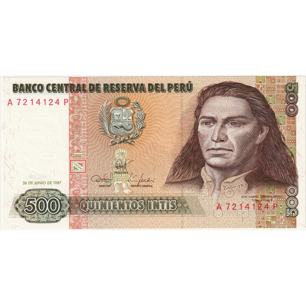 Peru, 500 Intis, 1987-06-26, UNC(65-70)