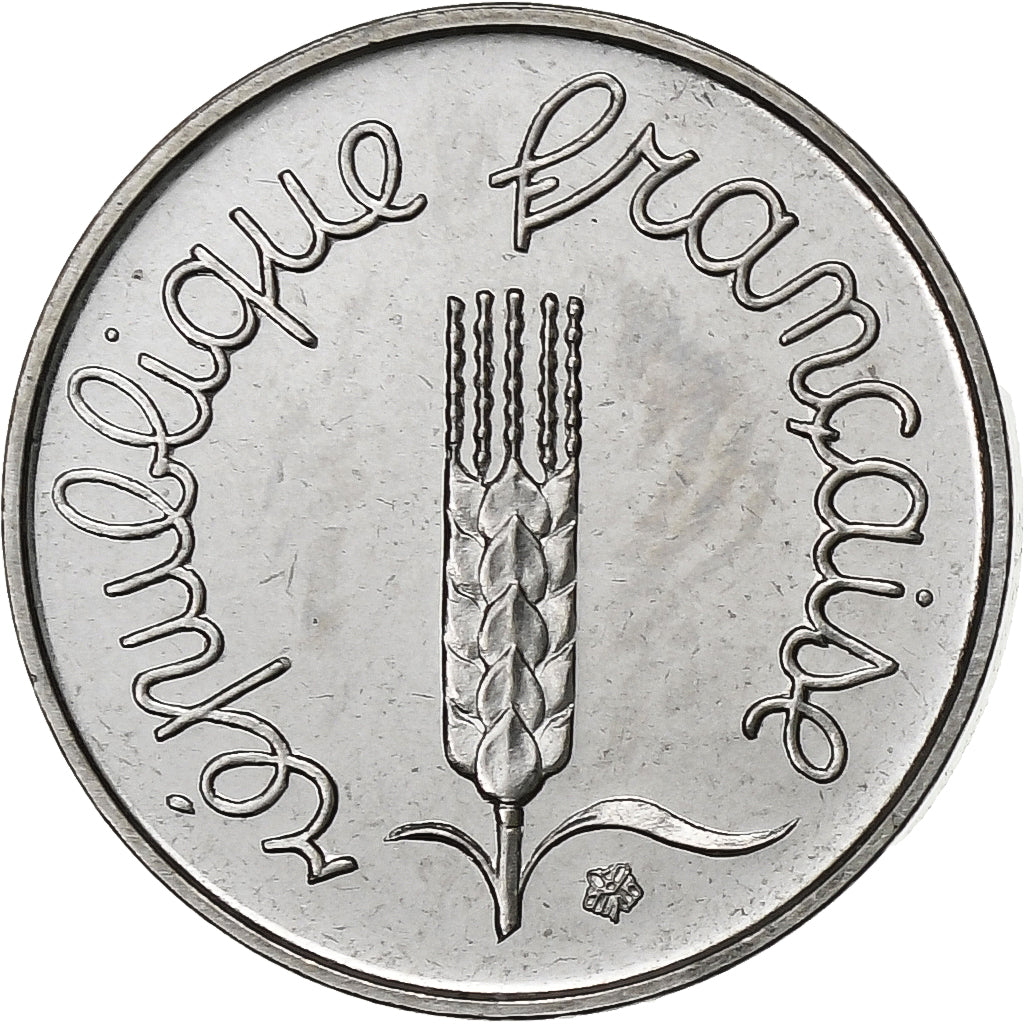 França, Centime, Épi, 1971, Paris, Aço Inoxidável, MS(65-70), Gadoury:91