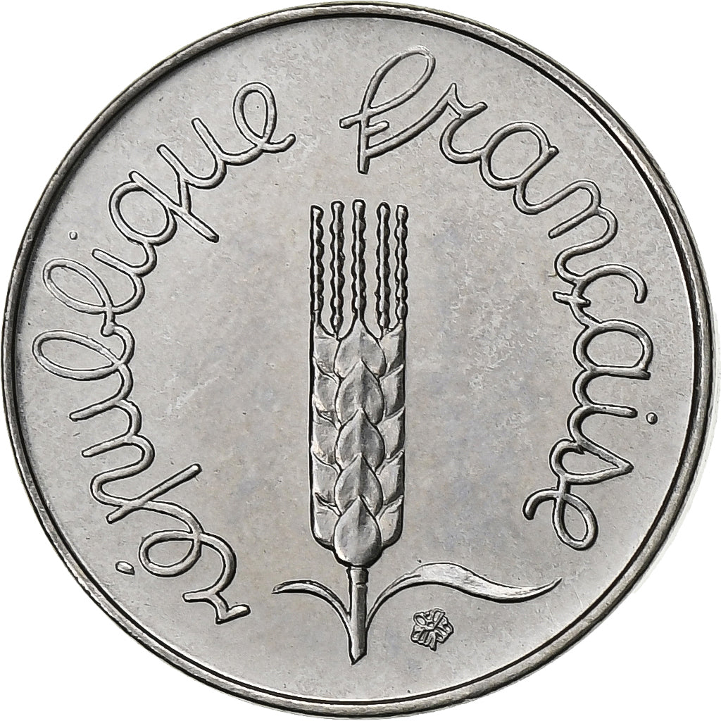 França, Centime, Épi, 1975, Paris, FDC, Aço Inoxidável, MS(65-70)