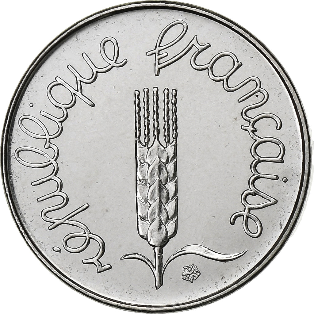 França, Centime, Épi, 1976, Paris, FDC, Aço Inoxidável, MS(65-70)