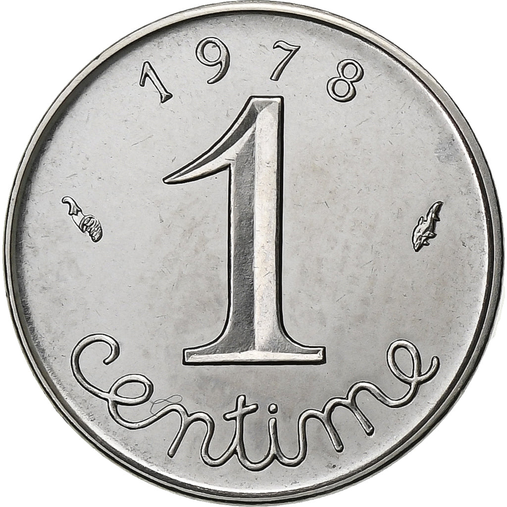 Frankreich, Centime, Épi, 1978, Paris, FDC, Stainless Steel, STGL, Gadoury:91