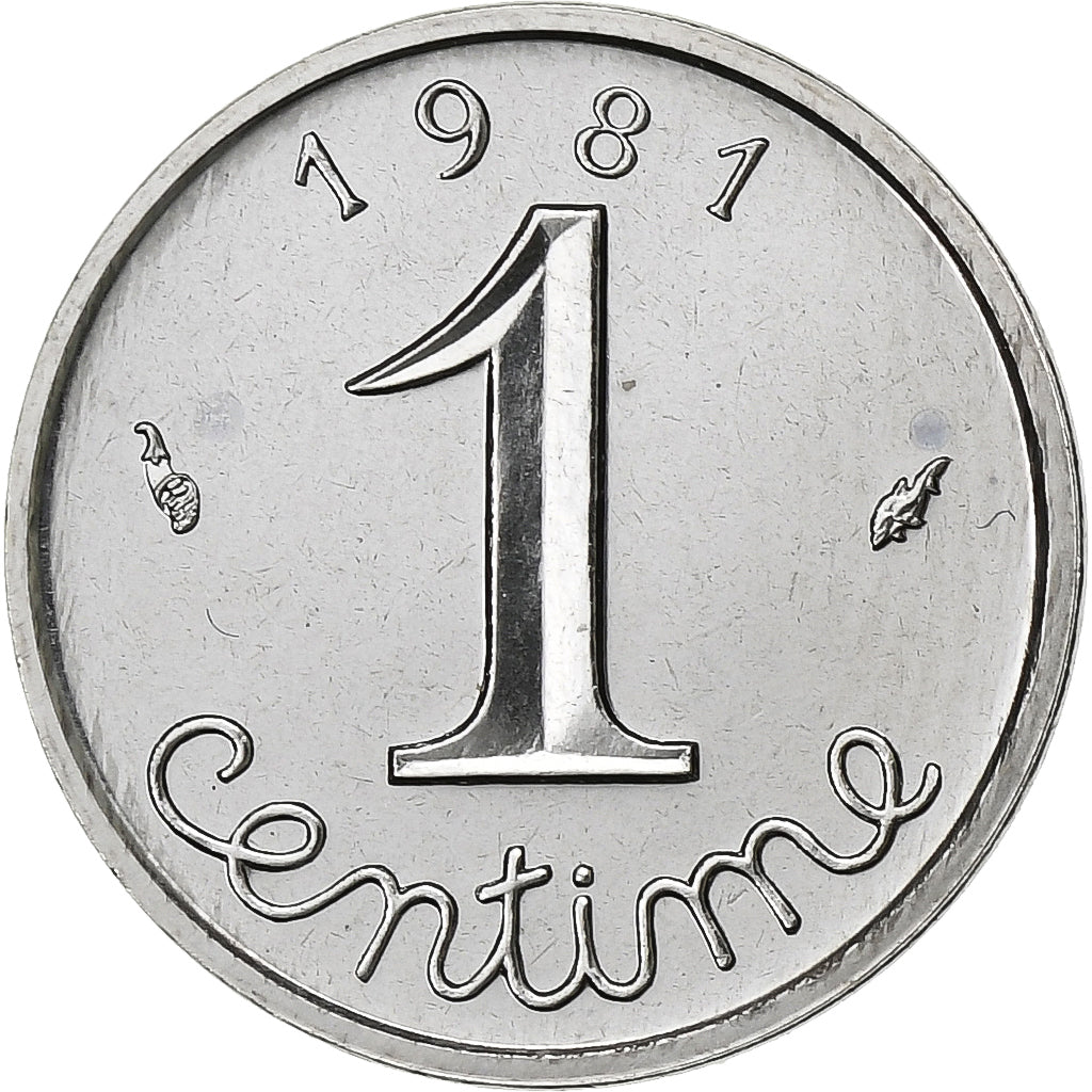 Frankreich, Centime, Épi, 1981, Paris, FDC, Stainless Steel, STGL, Gadoury:91