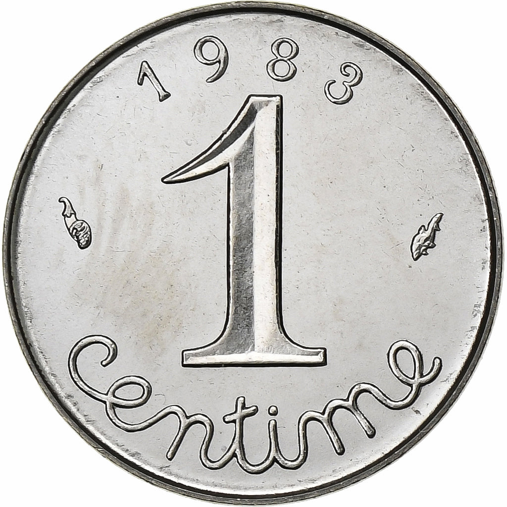 Francia, Centime, Épi, 1983, Paris, FDC, Acero inoxidable, FDC, Gadoury:91