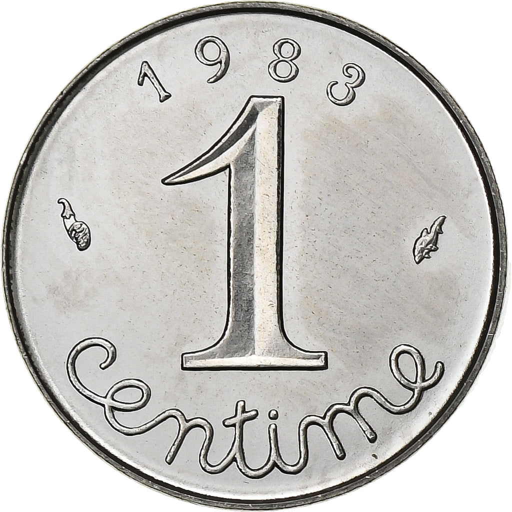 Frankreich, Centime, Épi, 1983, Paris, FDC, Stainless Steel, STGL, Gadoury:91