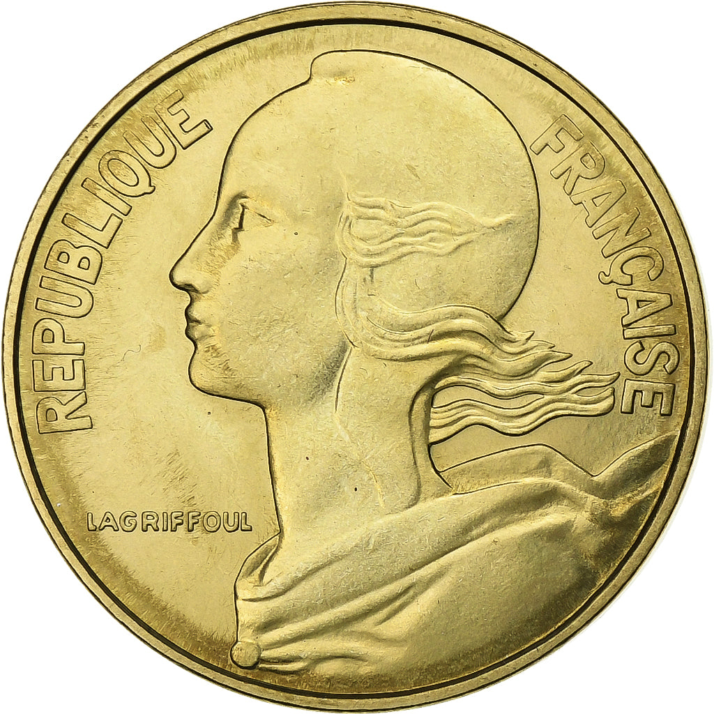France, 20 Centimes, Marianne, 1967, Paris, Bronze-Aluminium, FDC, Gadoury:332