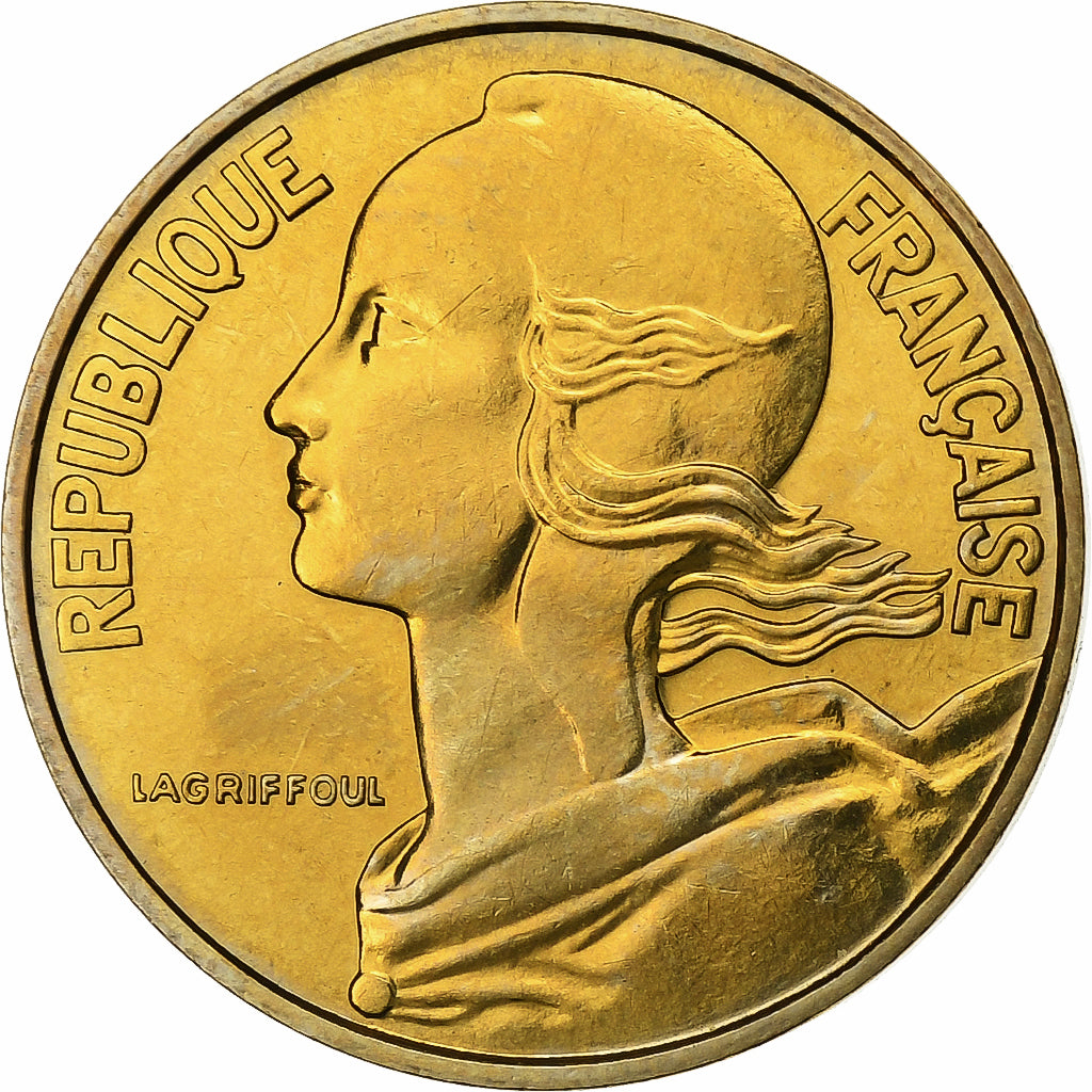 Francia, 20 Centimes, Marianne, 1968, Paris, FDC, Aluminio - bronce, FDC, KM:930