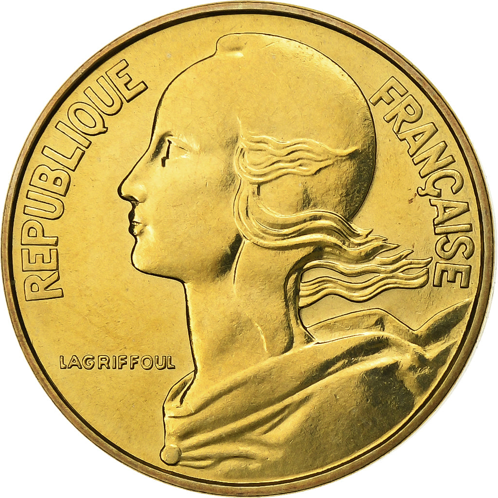 Francia, 20 Centimes, Marianne, 1969, Paris, FDC, Aluminio - bronce, FDC