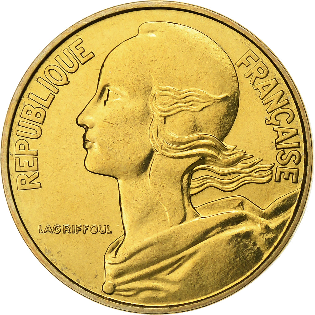 França, 20 Centimes, Marianne, 1970, Paris, FDC, Alumínio-Bronze, MS(65-70)