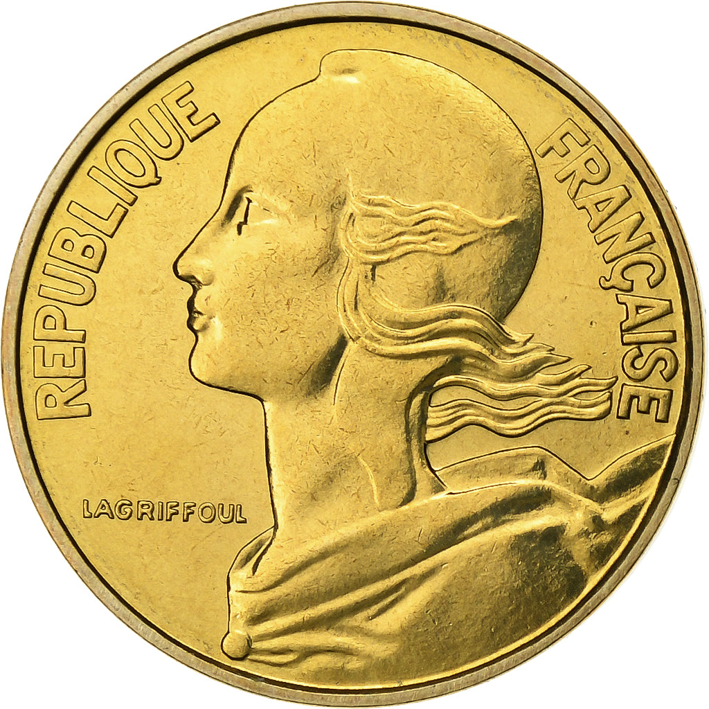 France, 20 Centimes, Marianne, 1970, Paris, FDC, Bronze-Aluminium, FDC