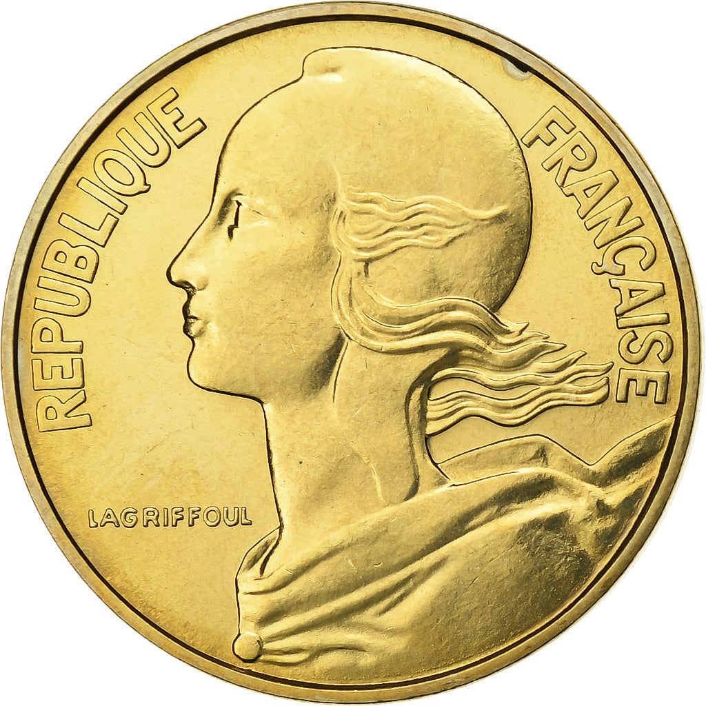 Frankrijk, 20 Centimes, Marianne, 1971, Paris, FDC, Aluminum-Bronze, FDC
