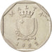 Monnaie, Malte, 5 Cents, 1991, SUP, Copper-nickel, KM:95