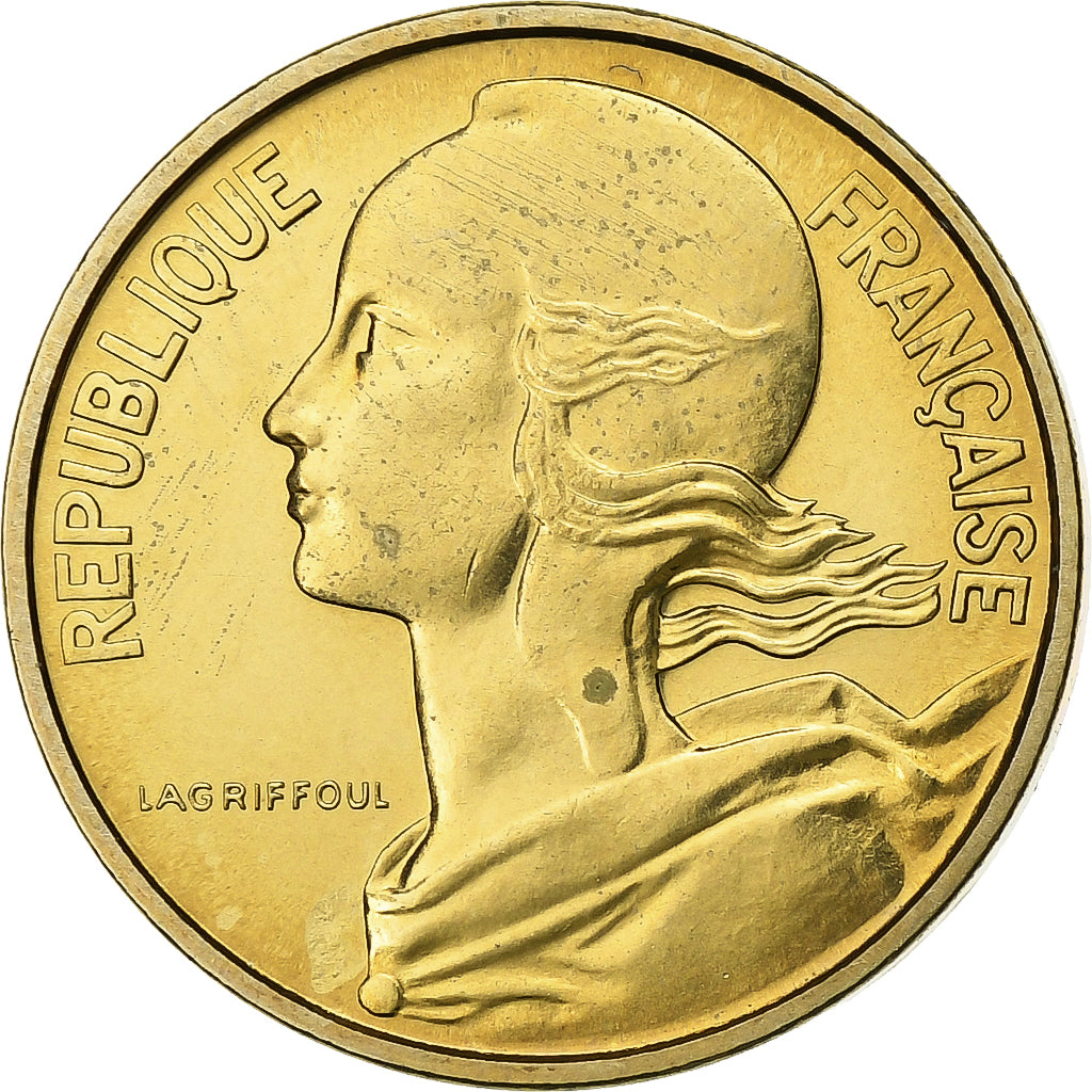 Frankreich, 10 Centimes, Marianne, 1971, Paris, Aluminum-Bronze, STGL