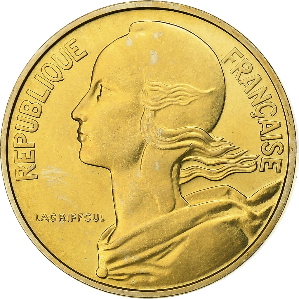 France, 10 Centimes, Marianne, 1974, Paris, FDC, Aluminum-Bronze, MS(65-70)