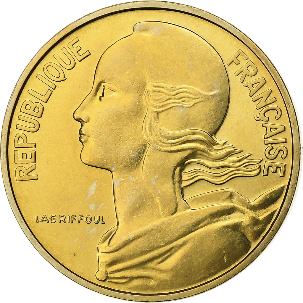Frankreich, 10 Centimes, Marianne, 1974, Paris, Aluminum-Bronze, STGL
