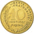France, 10 Centimes, Marianne, 1974, Paris, Aluminum-Bronze, MS(65-70)