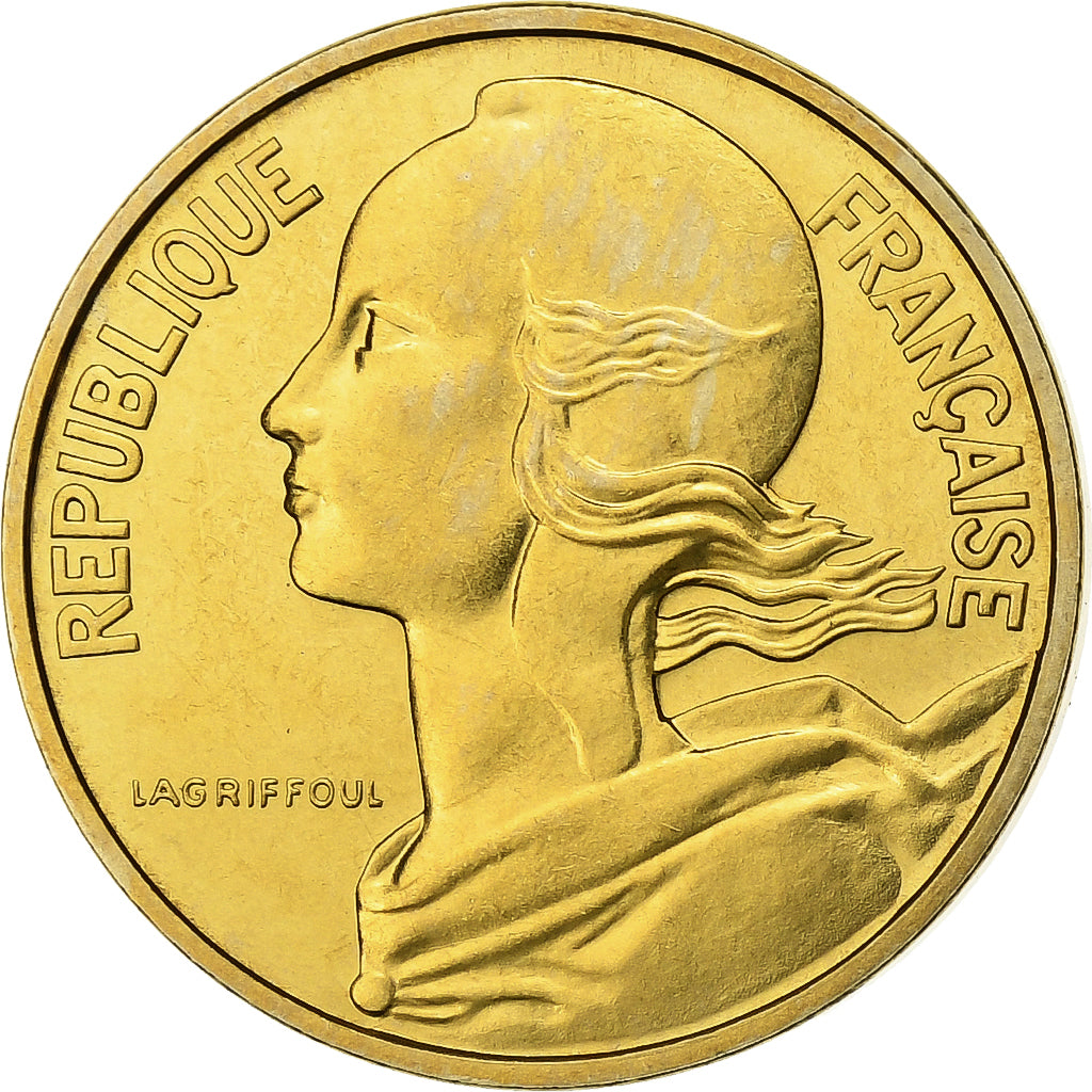 Frankreich, 10 Centimes, Marianne, 1976, Paris, FDC, Aluminum-Bronze, STGL