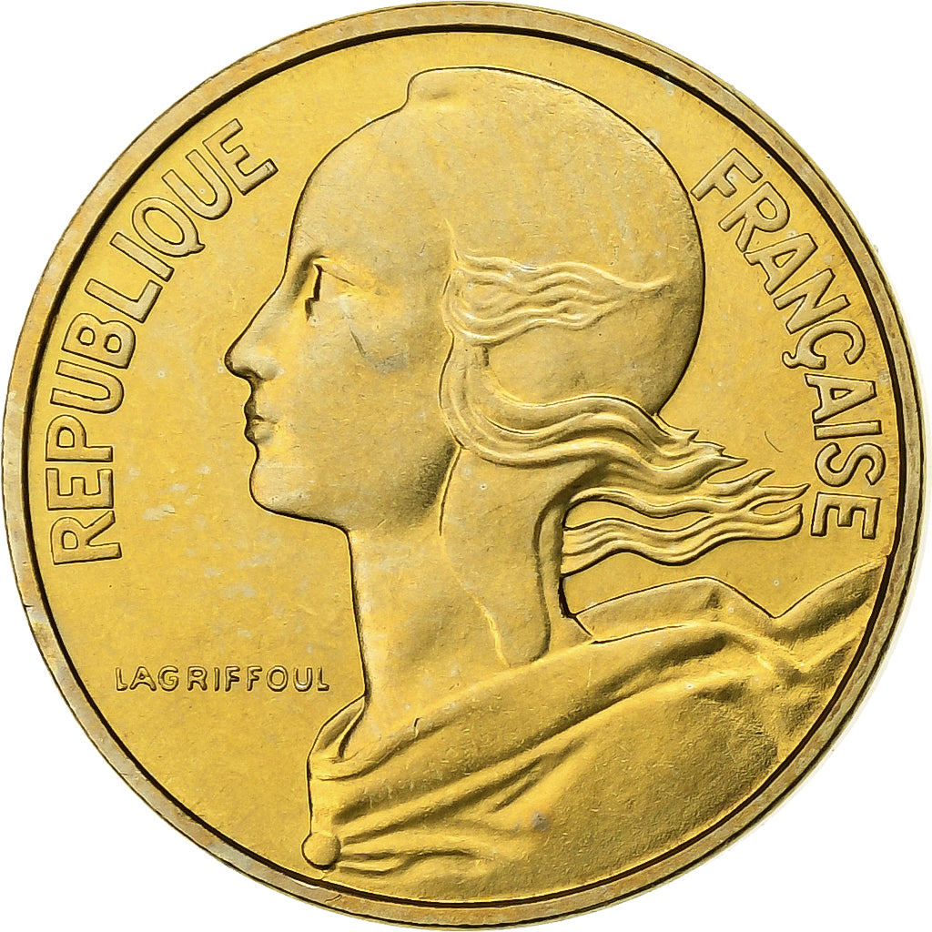 França, 10 Centimes, Marianne, 1976, Paris, série FDC, Alumínio-Bronze