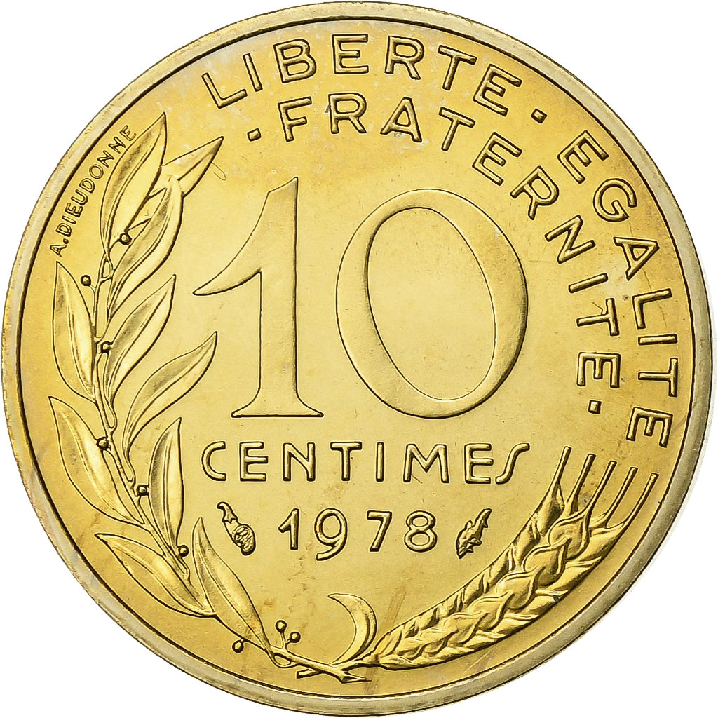Coin, France, Marianne, 10 Centimes, 1978, Paris, MS(65-70), Aluminum-Bronze