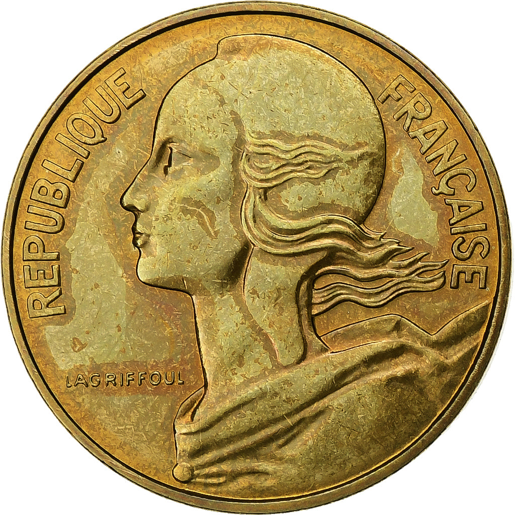 Francja, 10 Centimes, Marianne, 1982, Paris, FDC, Aluminium-Brąz, MS(65-70)