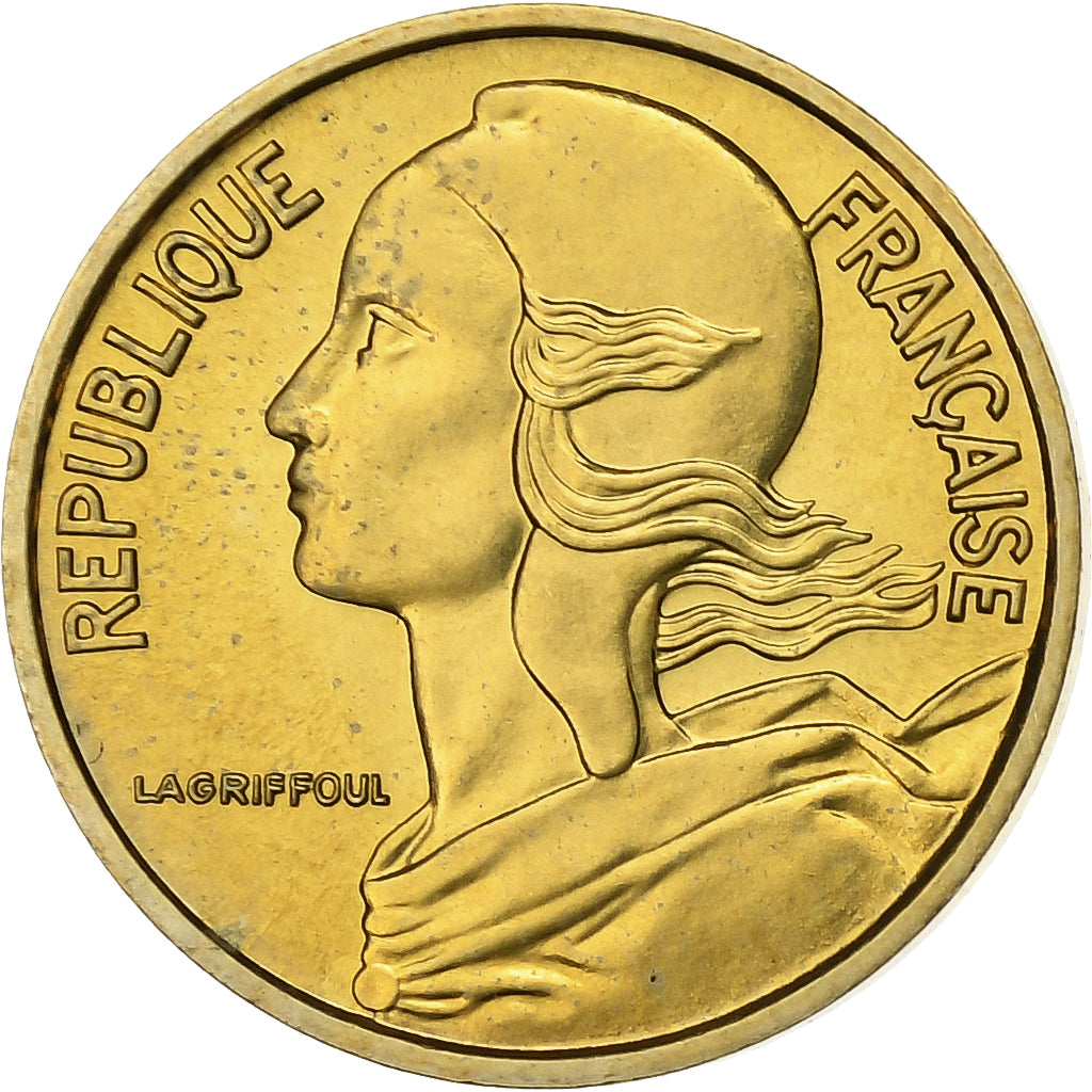 Francja, 5 Centimes, Marianne, 1971, Paris, série FDC, Aluminium-Brąz