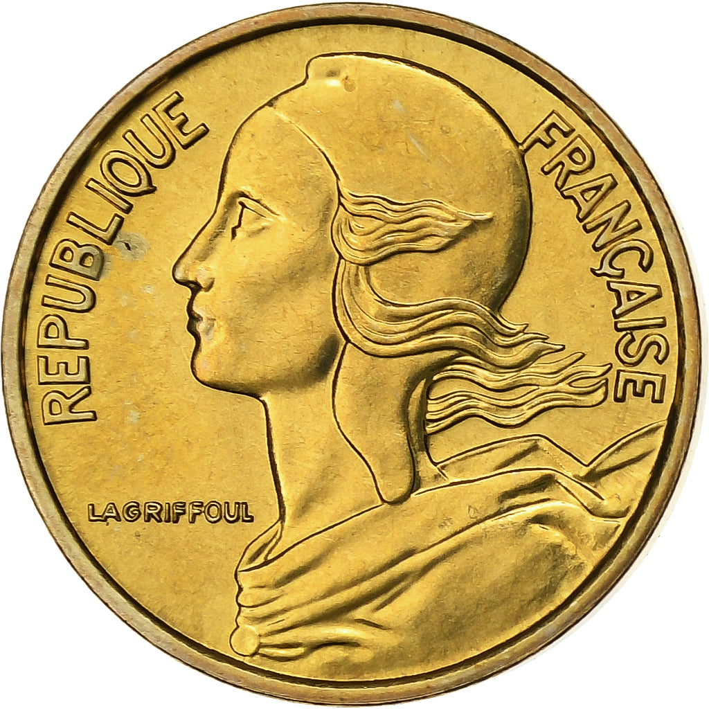 Francja, 5 Centimes, Marianne, 1972, Paris, FDC, Aluminium-Brąz, MS(65-70)