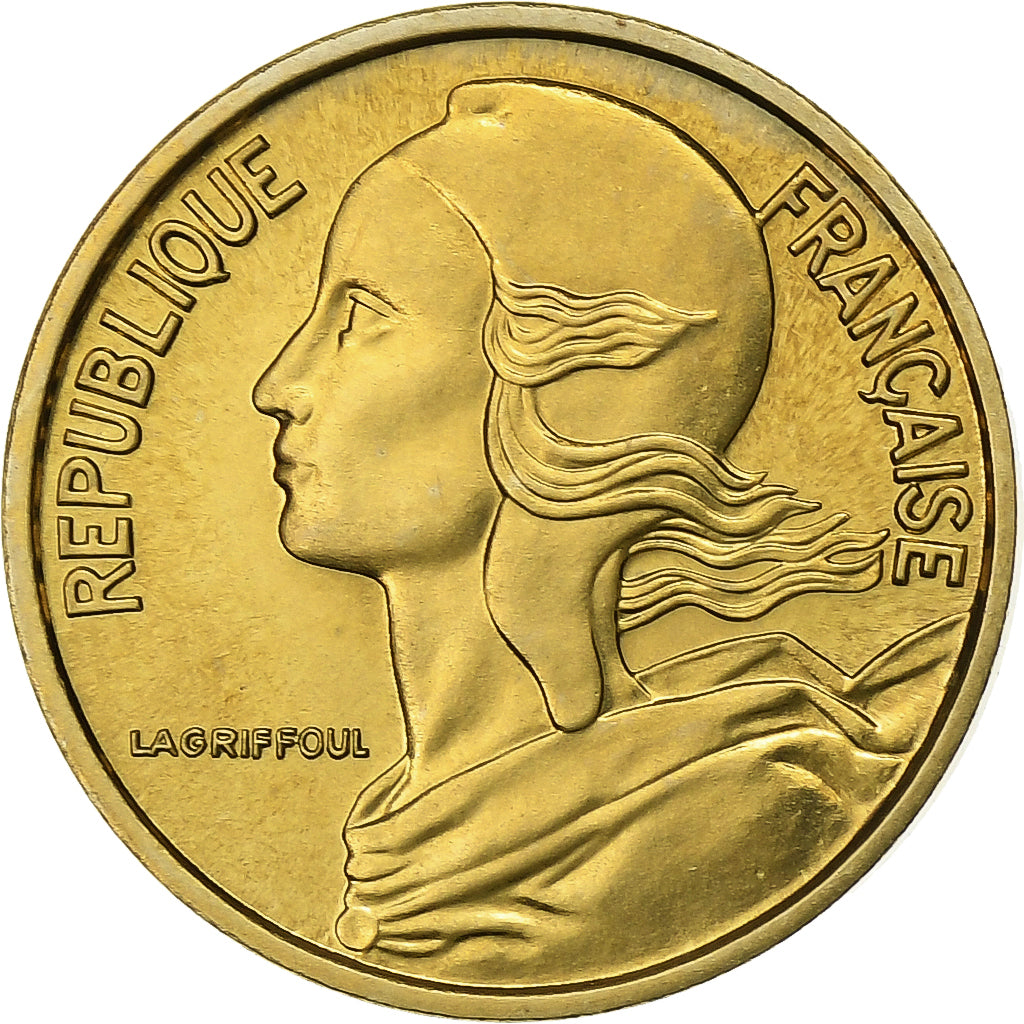 Moneta, Francja, Marianne, 5 Centimes, 1974, Paris, MS(65-70), Aluminium-Brąz