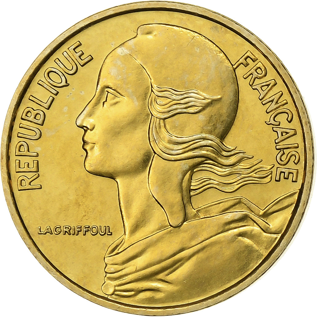 Francia, 5 Centimes, Marianne, 1977, Paris, Aluminio - bronce, FDC, KM:933