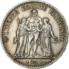 Francia, 5 Francs, Hercule, 1875, Bordeaux, Argento, BB, KM:820.2