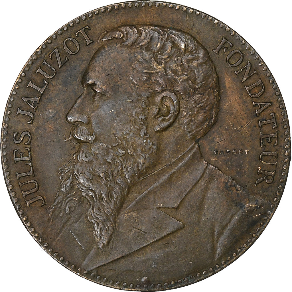 France, Jeton, Au Printemps, Jules Jaluzot, Paris, 1890, Bronze, TB+