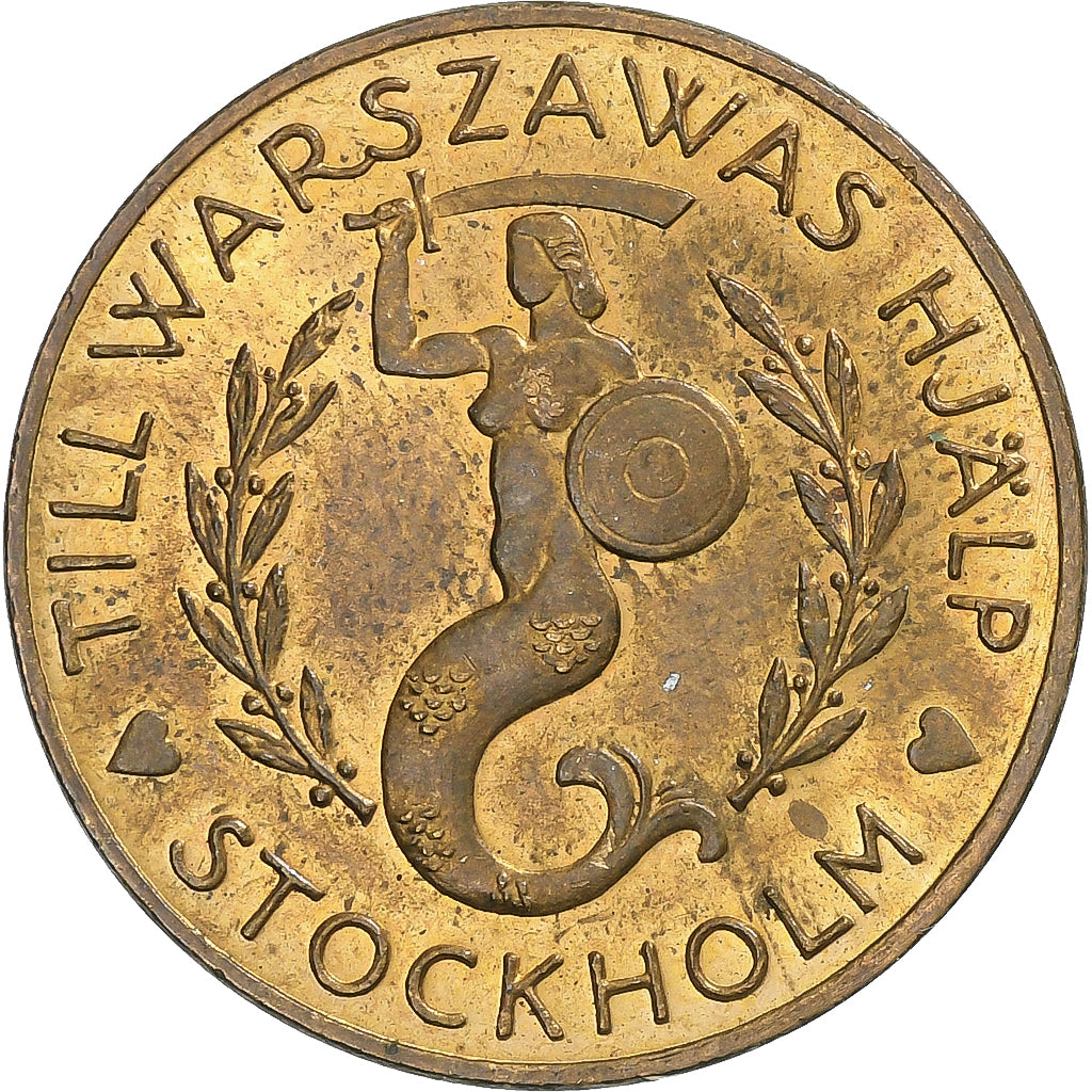 Zweden, Medaille, Warschauer Hilfswoche, Bronzen, PR