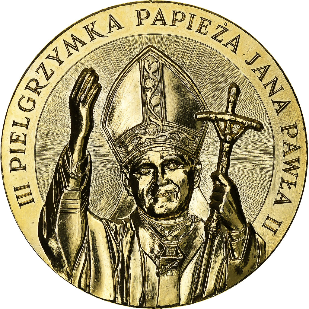 Polen, Medaille, Congrès Eucharistique de Lodz, Jean-Paul II, 1987, Copper