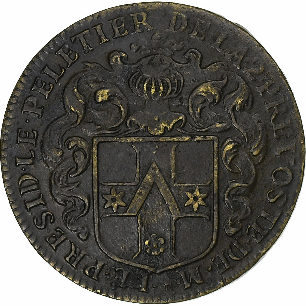 Francia, zeton, Claude Le Peletier, prévôt des marchands de Paris, 1671