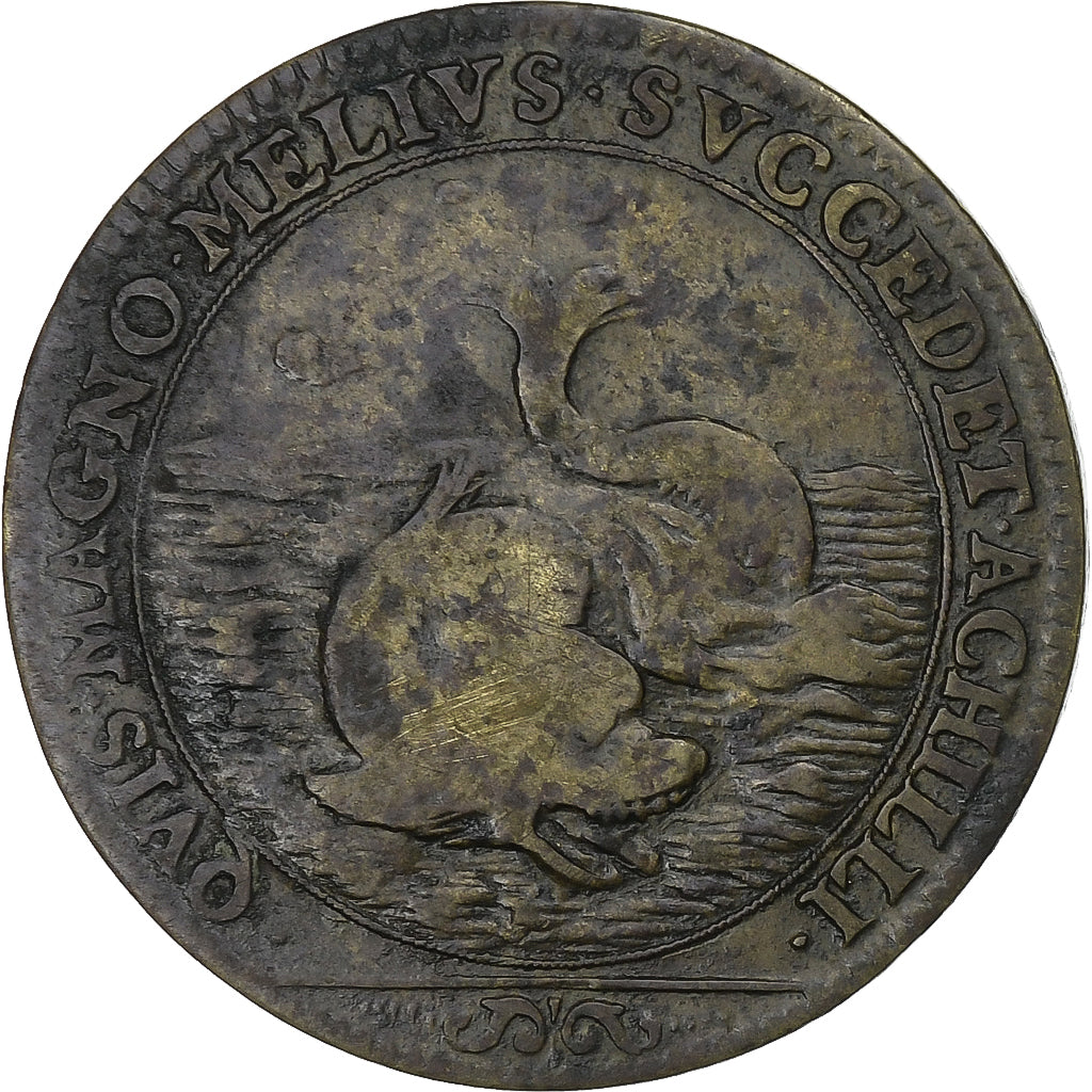 França, Token, Echevinage Parisien, Alexandre de Sève, Prévost, 1662, Latão