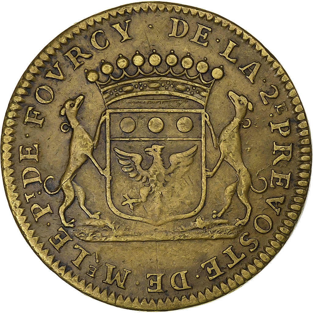 Frankreich, betaalpenning, Prévôt de Paris, Henri de Fourcy, 1687, Messing