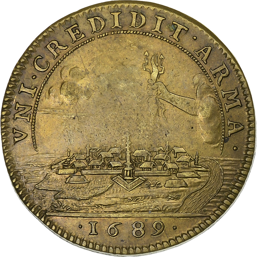 França, Token, Prévôt de Paris, Henri de Fourcy, 1689, Latão, VF(30-35)