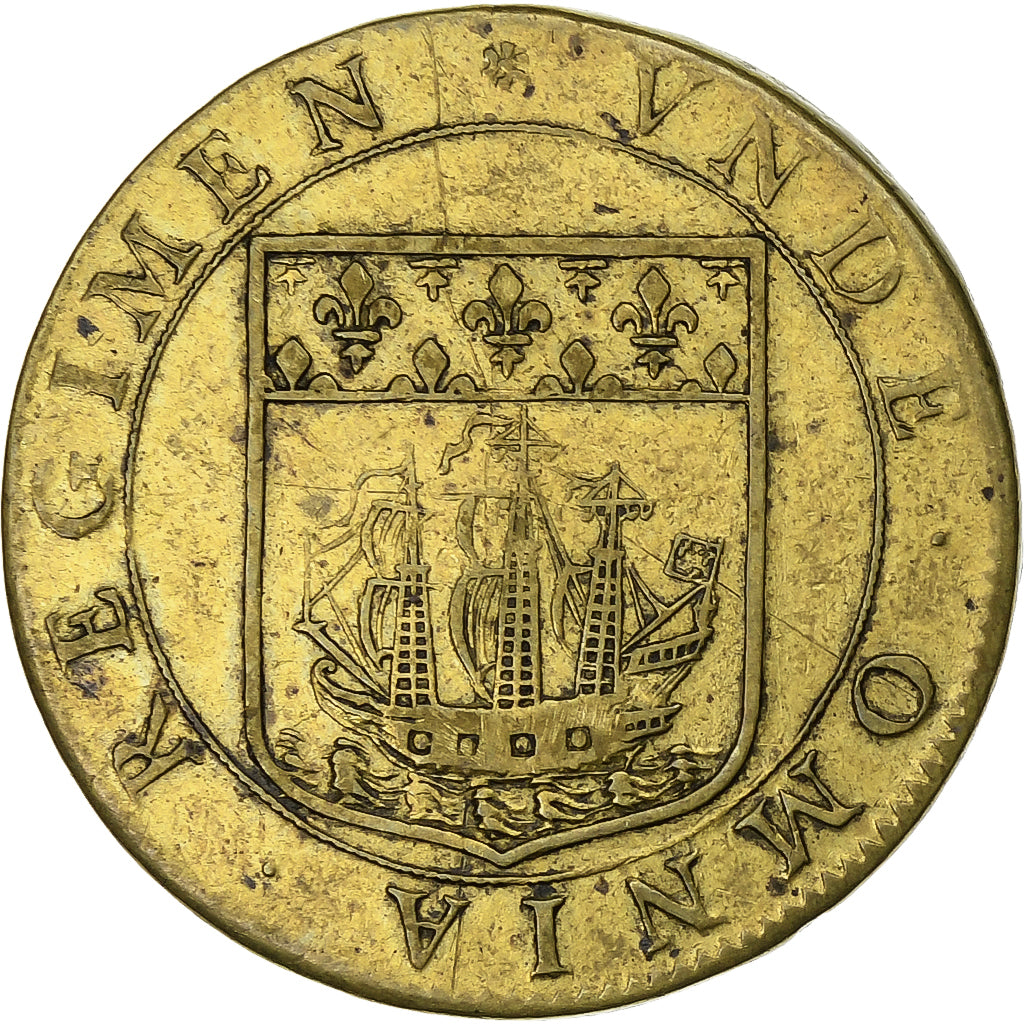 França, Token, Prévôt de Paris, Henri de Fourcy, 1681, Latão, VF(30-35)