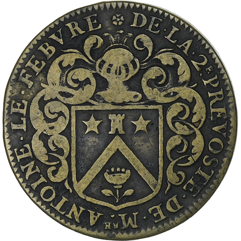 Francia, ficha, Ile-de-France, Antoine Le Febvre, Prévost, 1653, Ottone, MB+
