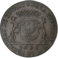 France, Jeton, Prévôt de Paris, Henri de Fourcy, 1685, Cuivre, TTB