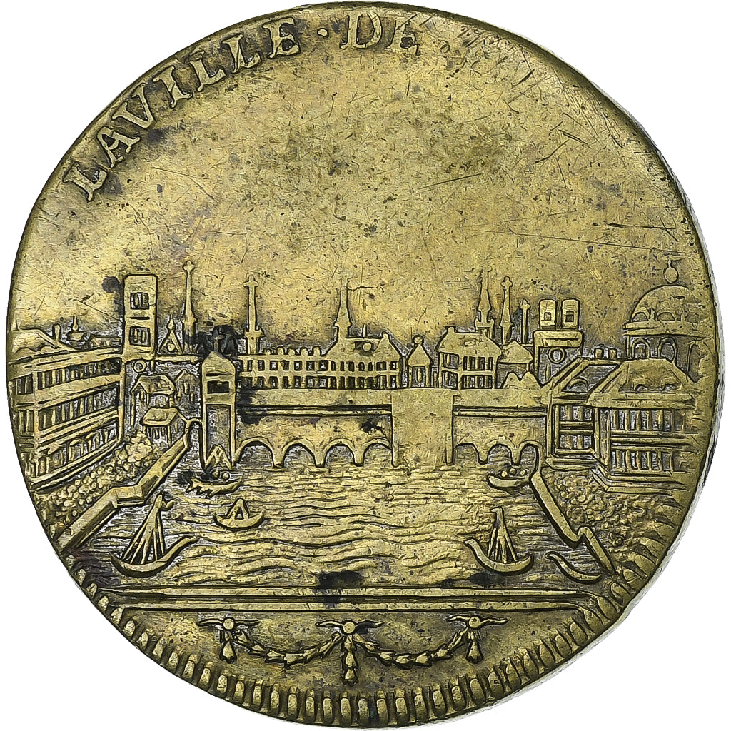 Frankrijk, Token, Louis XIV, La ville de Paris, Tin, FR