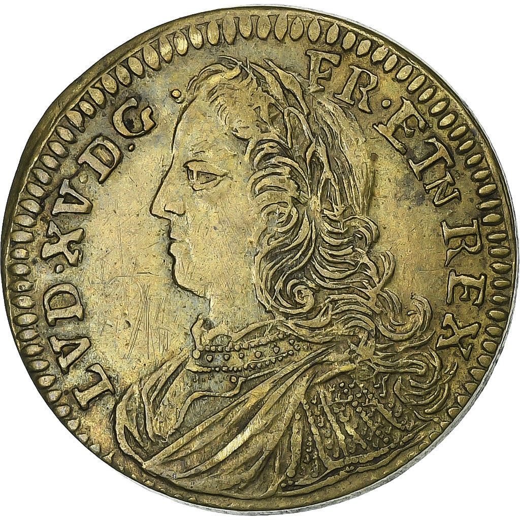 France, Token, Louis XV, Nuremberg, Rechenpfennig, Albrecht Höger, Brass