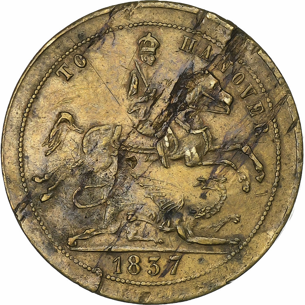 Francia, ficha, To Hanover, 1837, Ottone, MB+