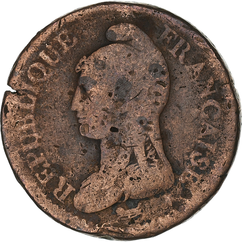 France, Decime, Dupré, AN 5, Strasbourg, Cuivre, TB, Gadoury:187