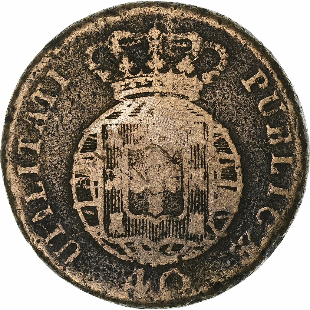 Portugal, Jo, 40 Reis, Pataco, 1823, Bronze, B+, KM:370